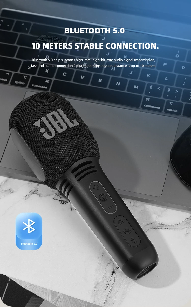 JBL KMC 300 Professional Karaoke Microphone Portable Bluetooth Wireless Speaker Microphone for Phone Handheld Dynamic Mic