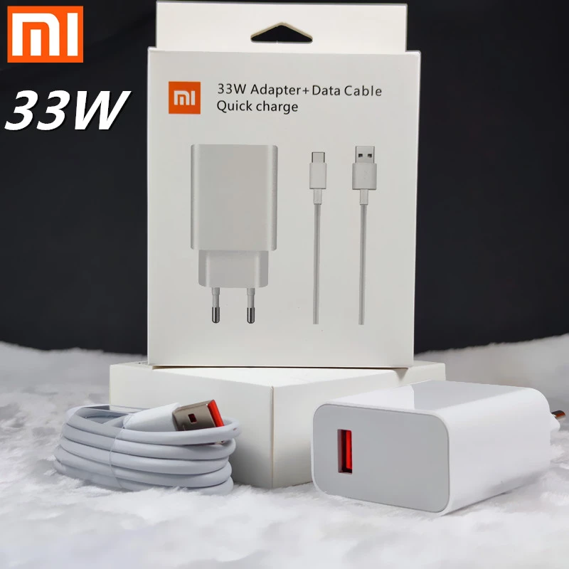 Xiaomi 33w Original Eu Fast Charger Adapter 1m 1.5m 2m Type C Cable For