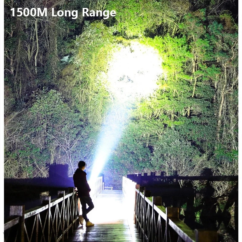 500000LM 1500M Lonag Range 100W Most Powerful LED Flashligh