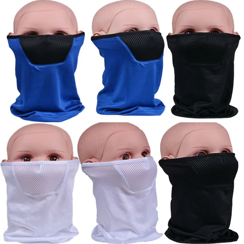 Multi Purpose Warmer Neck Tube Mask Anti-UV Windproof Plain Color Neck Warmer Bandana