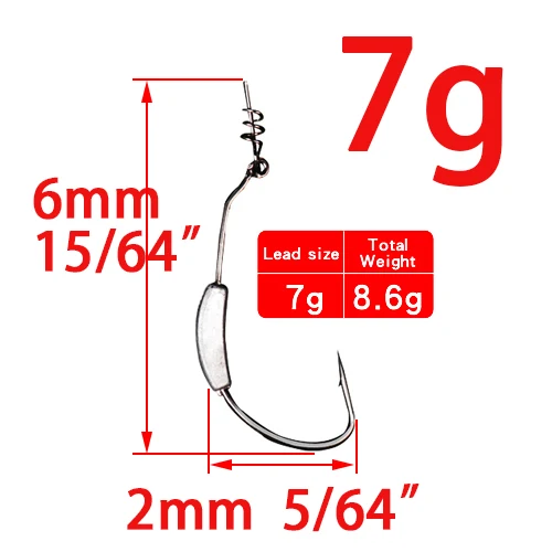 5pcs Lead Jig Head Fish Hook 2g To 7g 5 Size Jig Hooks For Soft Fishing Bait Of Carbon Steel Hooks Lure Tool Fishing Tackle - Color: 7g 5pcs