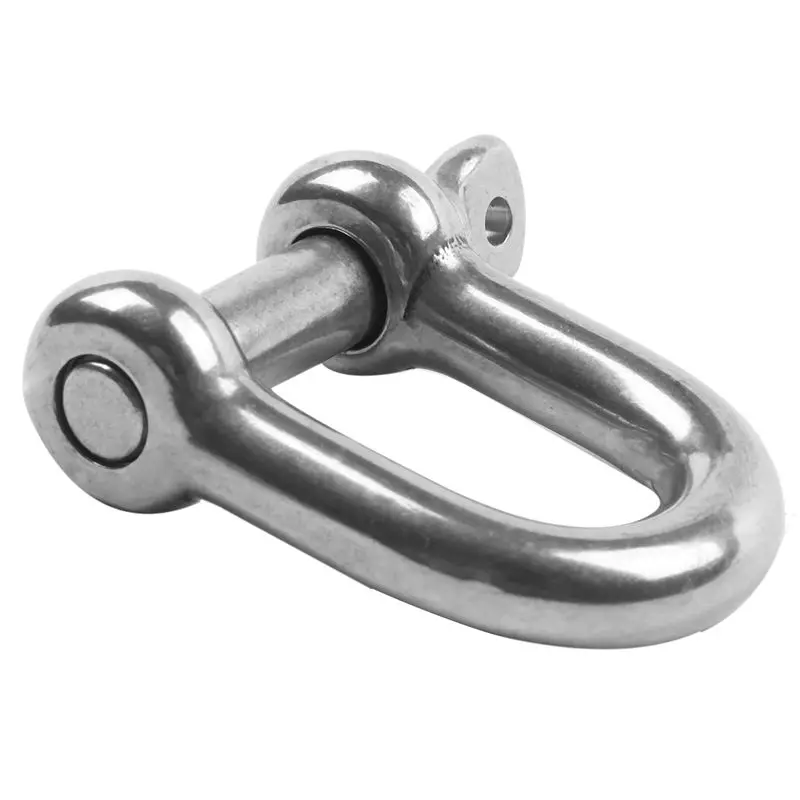 Stainless Steel 10mm 25/64 inch Screw Pin Chain D Dee Shackle Hardware Rigging