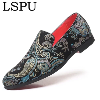 

Brand LSPU High Quality Pu Men Shoes Slip On Breathable Casual Moccasins Fashion Lightweight Men Loafers Plus Size 38-48
