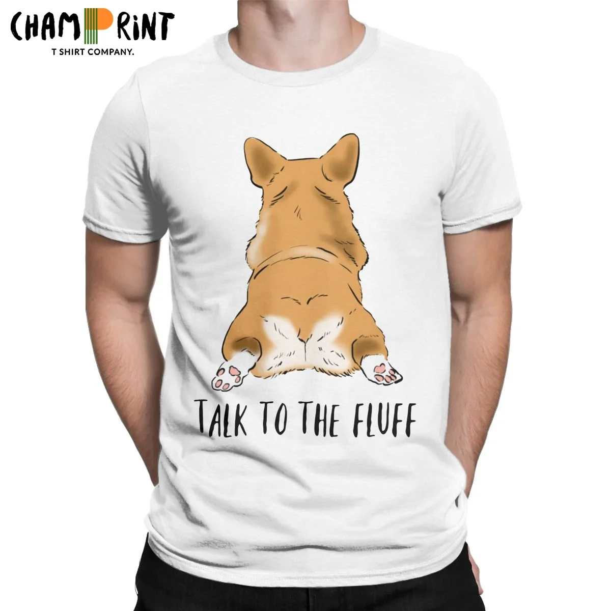 

Men's Funny Corgi Butt Corgi Lover Humor T Shirts Animal Cotton Tops Funny Short Sleeve Round Neck Tees 4XL 5XL 6XL T-Shirts