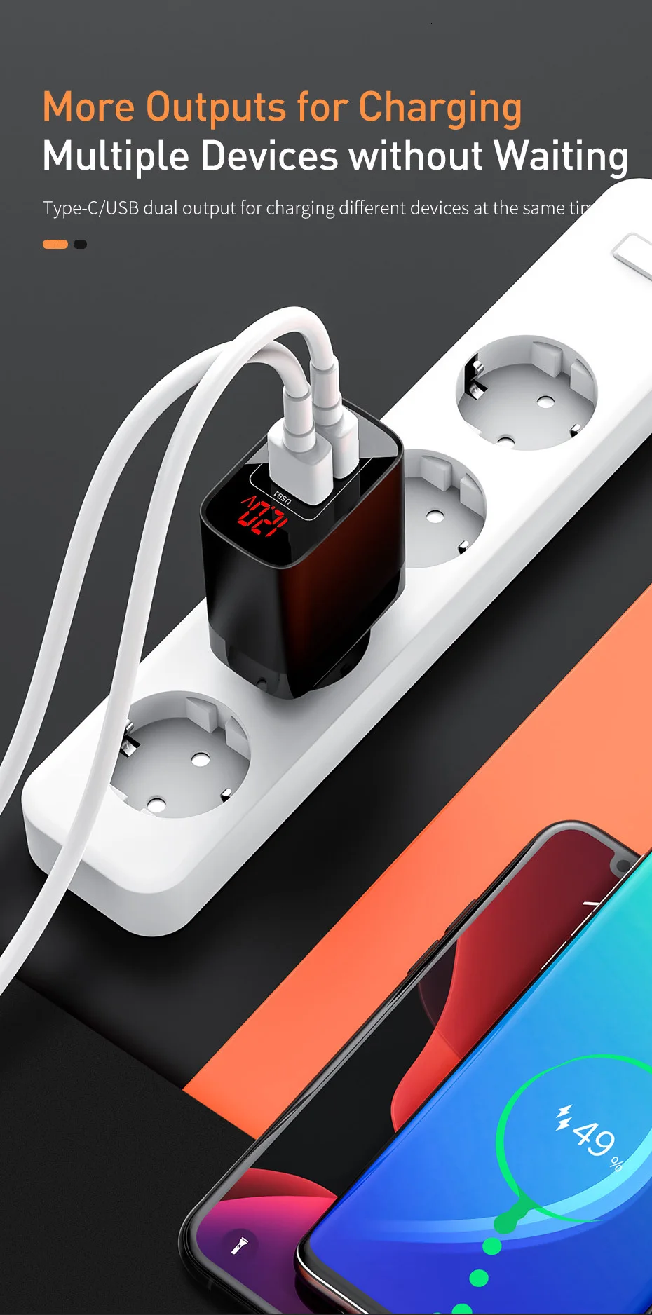 Baseus Quick Charge 3,0 USB зарядное устройство для iPhone samsung Xiaomi huawei мобильный телефон 18 Вт PD3.0 PD QC3.0 QC usb type C быстрое зарядное устройство