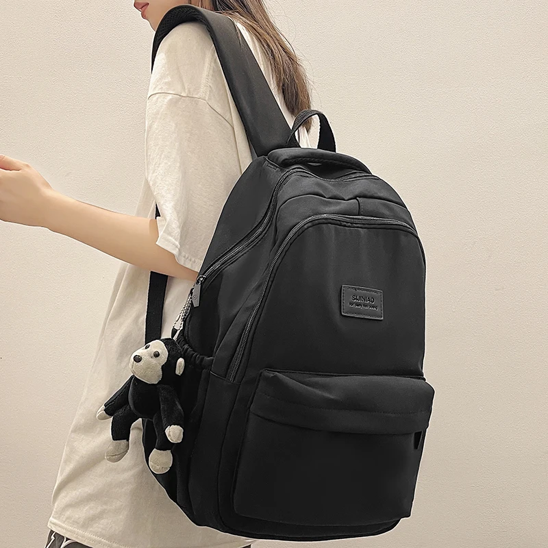 Nylon Laptop Backpack Nylon School Bag Women Backpack High