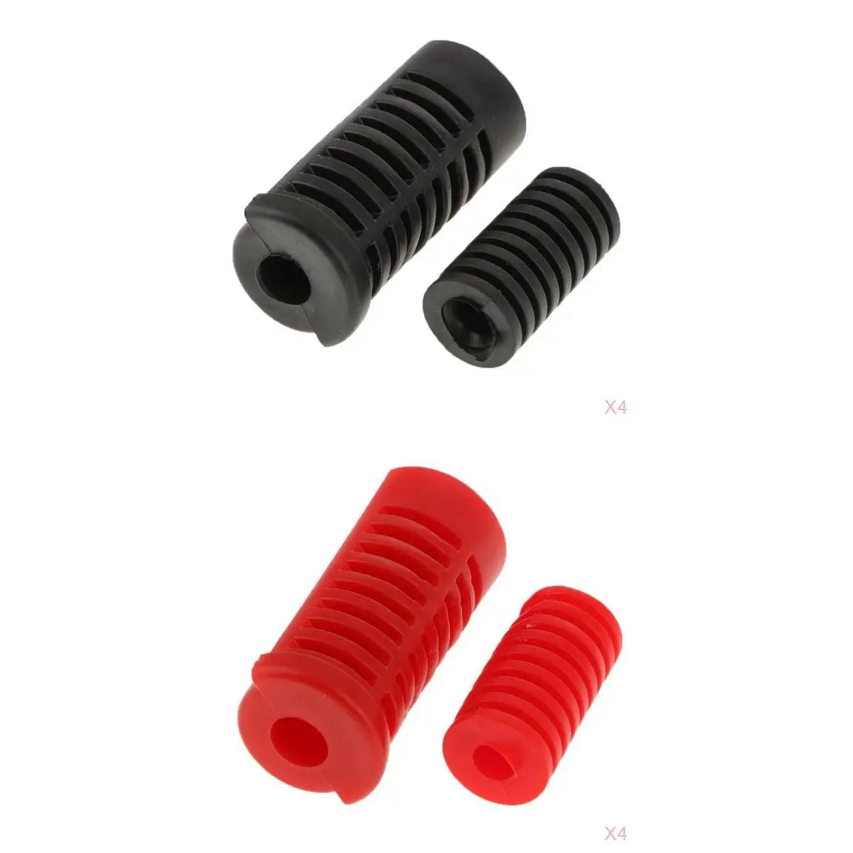 16Pcs Motorcycle Gear Shift Lever Rubber Sleeve / Rubber Shifter Lever Boot Shoe Protector Cover Shell Black + Red