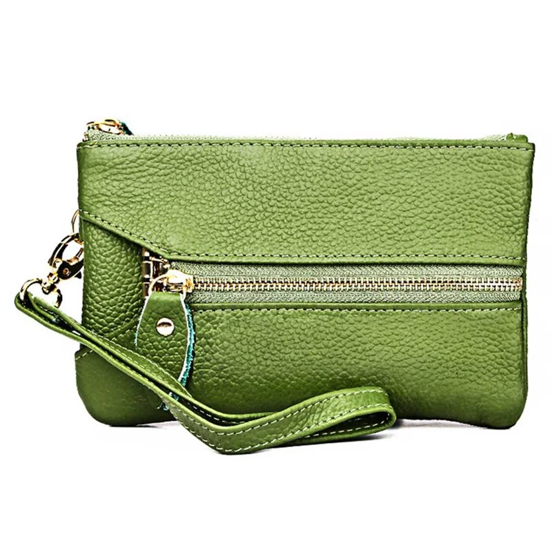 Genuine Leather Women Key Holder Organizer Fashion Car Key Wallet High Quality Housekeeper Multifunction Key Case Mini Bag - Цвет: CB1186GR