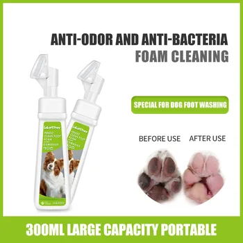 

300ML Dog Paw Cleaner Foam With Soft Brush Combs Portable Outdoor Dog Foot Washer Paw Clean Brush Quickly Wash Cleaning Tools