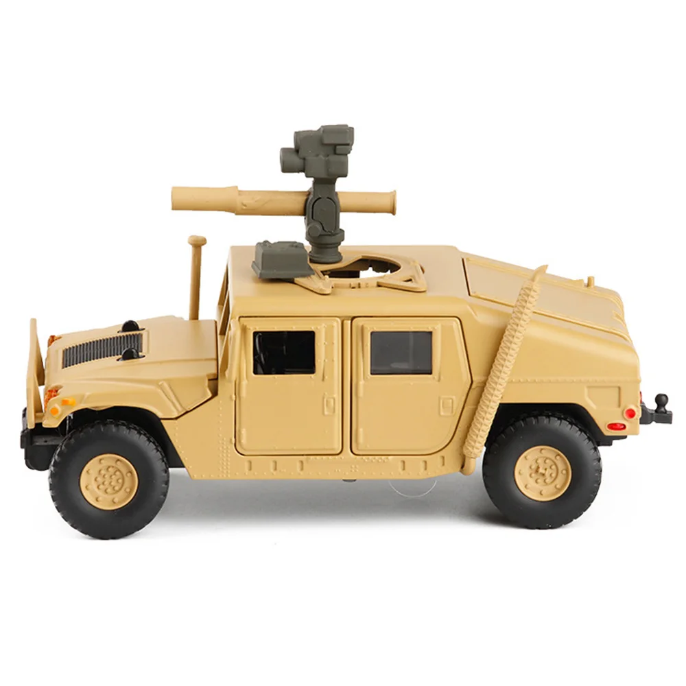 1:32 модель автомобиля, военная модель, игрушка для армии, Hummer H1, SUV, звуковой светильник, литая под давлением, металлическая игрушка для детей, подарок для мальчиков