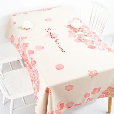 

Spring Japan style sakura pastoral flower table cloth tablecloth cover towel thick antependium party home decoration desk round