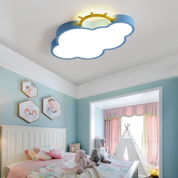 

ZISIZ LED Cloud Ceiling Lights iron Lampshade luminaire Ceiling Lamp children Baby kids bedroom light fixtures Colorful lighting