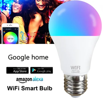 

110V/220V Dimmable E27/B22 LED Lamp RGB+CCT 4.5W WIFI Smart Bulb APP Voice Control Work With Alexa Google Home Dropshipping