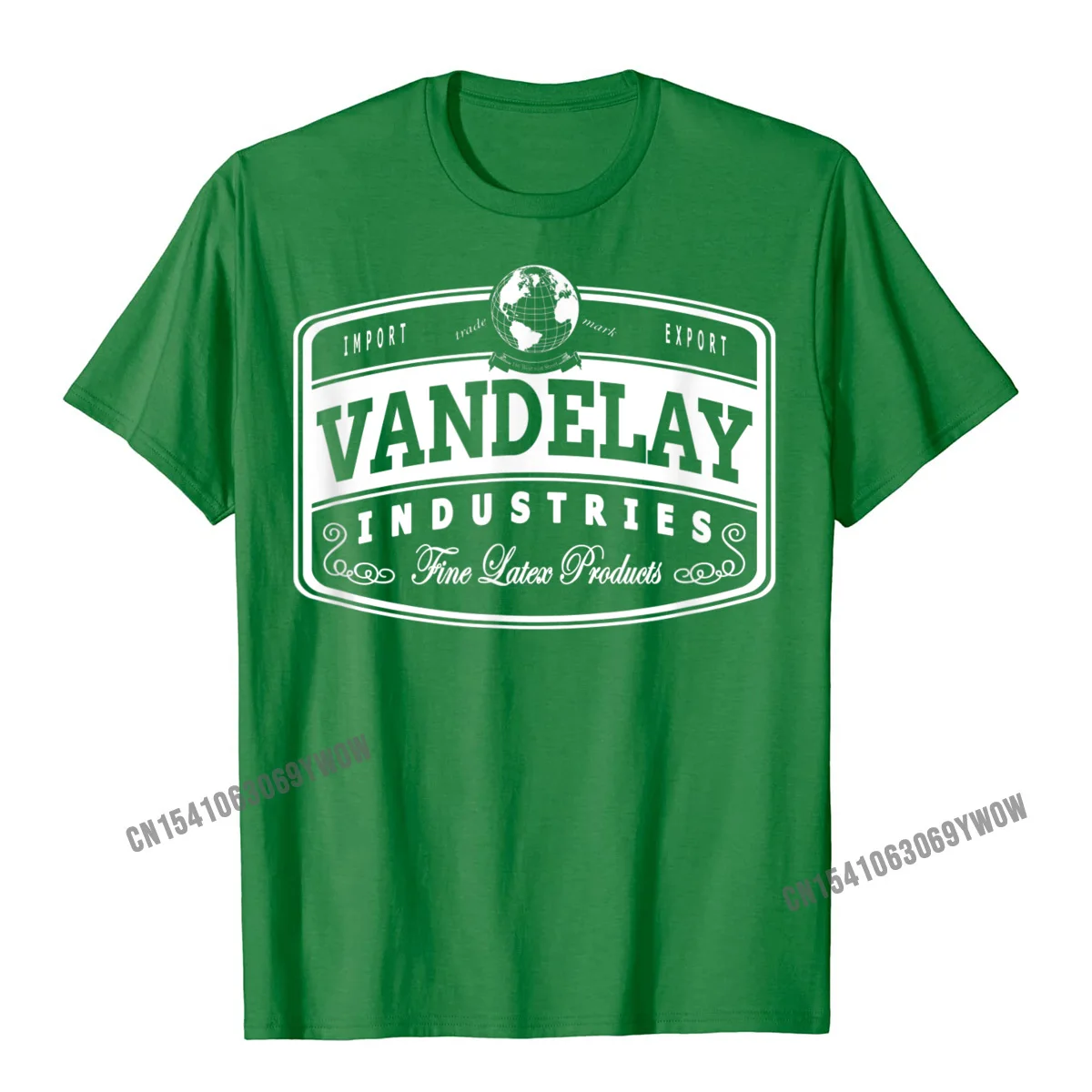 Men Wholesale Print Tees Crew Neck Thanksgiving Day 100% Cotton Top T-shirts Printed On Short Sleeve Casual Tee-Shirt Vandelay Industries Fine Latex Products Funny Parody T-Shirt__837 green