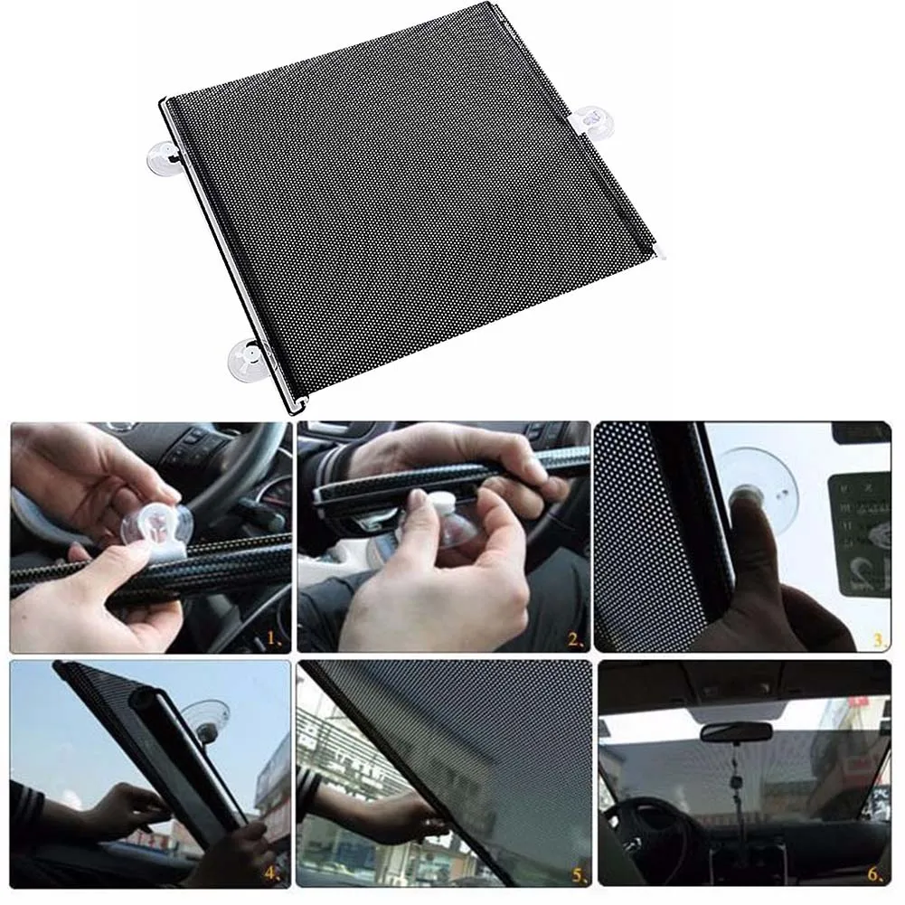 

Car Windshield Sunshade Shield Auto Retractable Side Window Solar Protection Sun Shade Curtain Front Windscreen