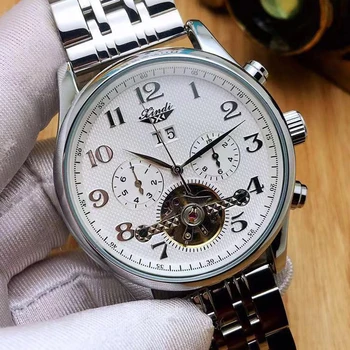 

Mechanical Wristwatches Men Automatic Tourbillon Stainless Steel luxury Designer Watch Mens Fashion Waterproof Watches New 2020