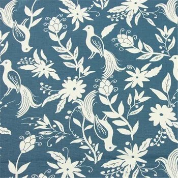 

CF818 Birds and Leaves Printed Fabric Cotton Elastic Fabric Chinese Style Table Cloth Curtain Clothes DIY Patchwork Materials