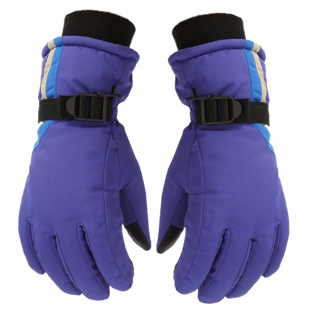 Детские зимние теплые спортивные перчатки унисекс для катания на лыжах, перчатки для рыбалки, Детские теплые водонепроницаемые спортивные перчатки для мальчиков и девочек