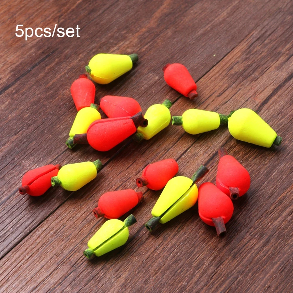 5 pièces indicateurs de touches flottants mousse ovale pour la pêche à la mouche, type goutte