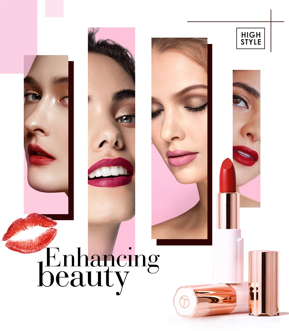 O.TWO.O velvet matte lipstick white gold apperance 12 colors waterproof long lasting sexy red batom nude lipstick pen OT071