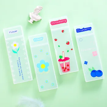 

Cute Pencil Case Kawaii Matte Transparent Pencil Box Stationery Storage Box Cartoon Pencil Bag School Office Supplies Kids Gifts