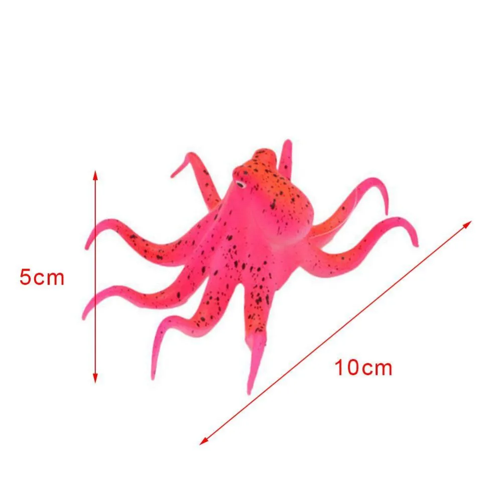 shyymaoyi Pulpo Artificial de Silicona Fluorescente para decoraci/ón de Acuario