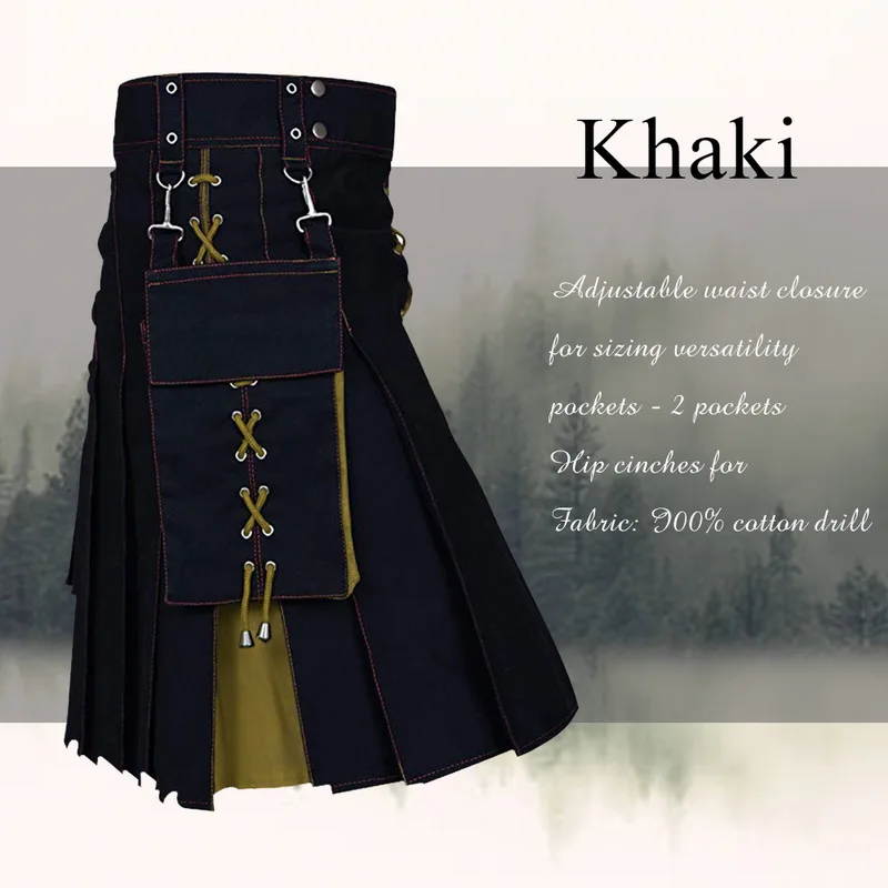 Мужские шотландские юбки, традиционная, практичная, Kilt, современная мода, хлопок, джинсы, брюки, юбки, мужские, косплей, шорты, юбки Kilts