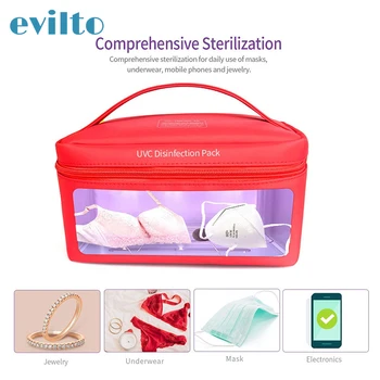

UVC Bag Phone Mask Comestic Feeding Bottle UV disinfect Storage Bag Towels Cleaner LED UVC disinfection Lamp USB