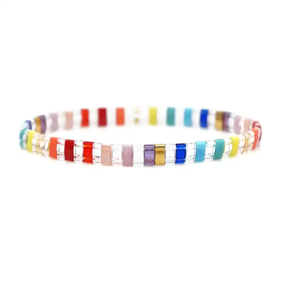 Go2boho Perles MIYUKI Pulseira Mujer Тила бусины браслет летние пляжные Браслеты Женские радужные богемные ювелирные изделия бохо шик