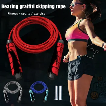 

Heavy Adjustable Weighted Skipping Jump Rope Ball-Bearing Weavon Cable Foam Handle for Home Gym Workouts MMA Boxing