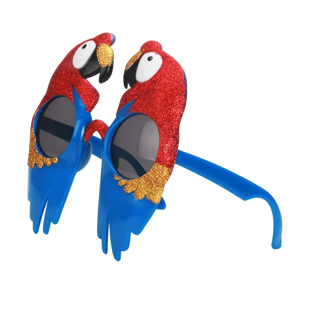 Birthday Glitter Red Blue Parrot Bird Macaw Party Glasses Cosplay Photo Prop