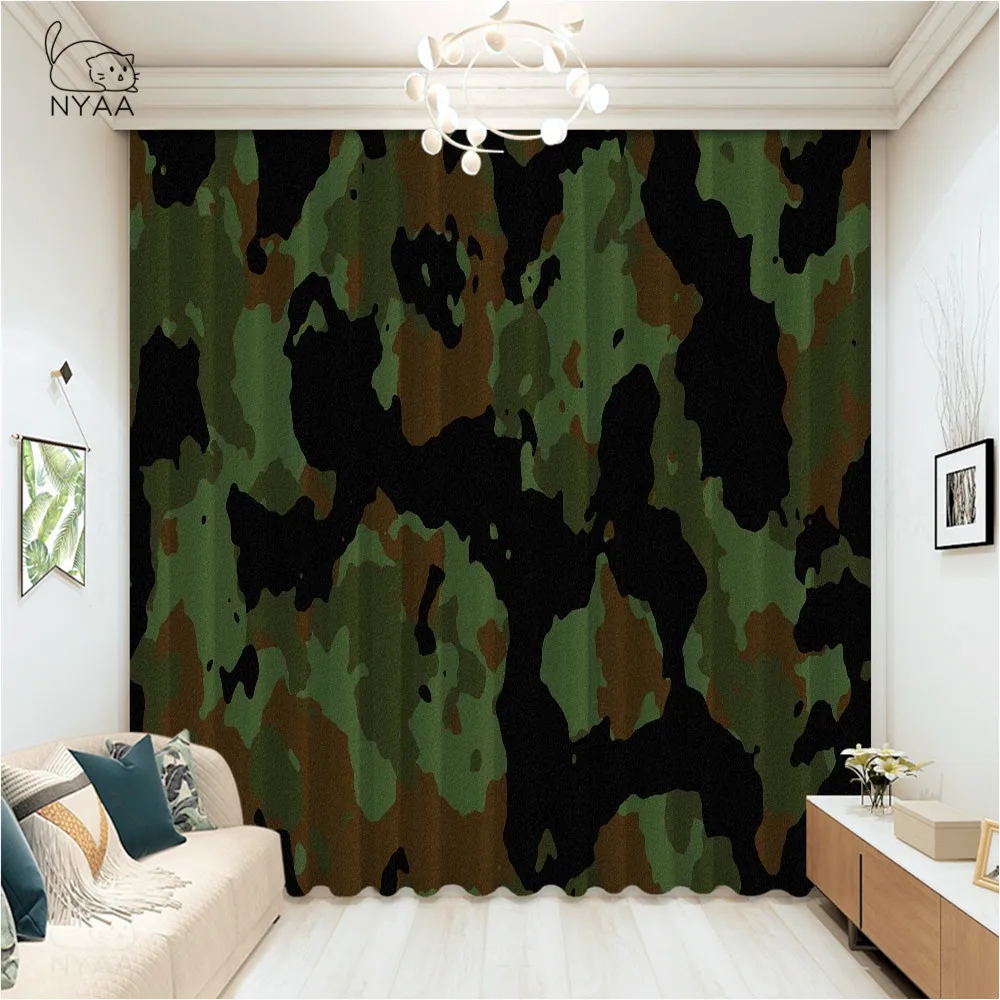 Camouflage Window Curtains Window Blinds Curtains Drapes Kids Curtain Panels With Grommets Ultra Thin Micro Shading Curtains Curtains Aliexpress