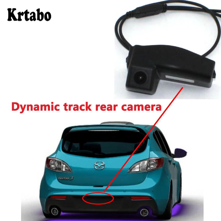 Krtabo Hd Резервное копирование парковки задним ходом Камера для Mazda3 5-дверей 2007 2008 2009 Ночное видение Автомобильная камера заднего вида Камера