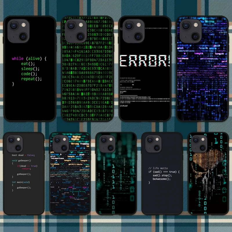 The Code design programmer Phone Case For iPhone 11 12 Mini 13 Pro XS Max X 8 7 6s Plus 5 SE XR Shell iphone 11 Pro Max cover case