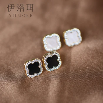 

Fashion earring flower stud earrings luxury crystal earrings for women cute oorbellen aretes vintage brincos