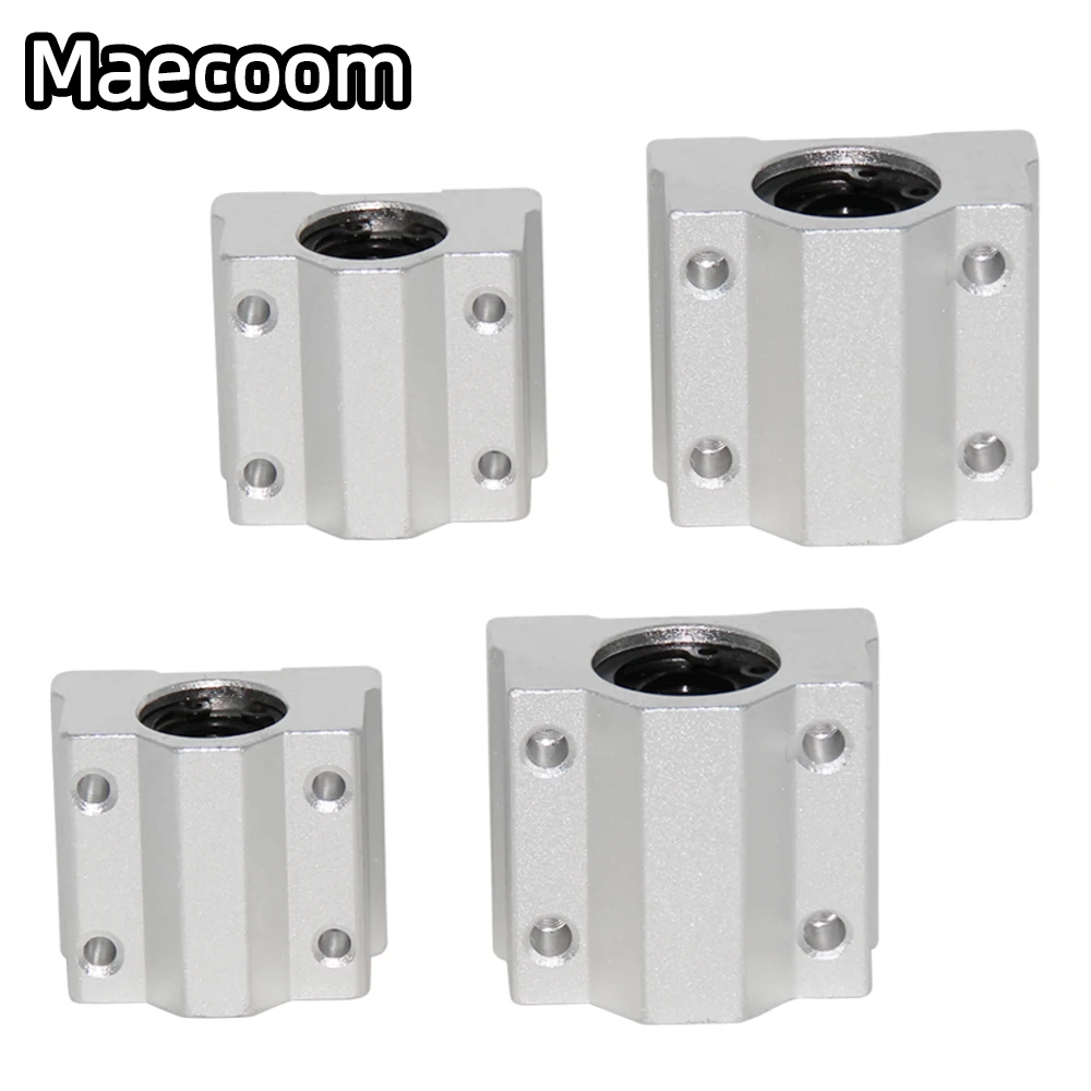 

4PCS Linear Ball Bearing Slide Block SCS8UU SCS10UU SCS12UU Linear Shaft Rod CNC 3D Printer Parts Motion Ball Bearing Slider