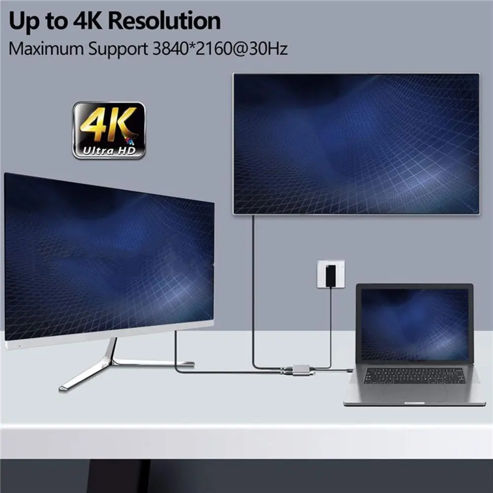 HDMI type C адаптер 4K C на Двойной HDMI USB 3,0 кабель зарядки порт конвертер для MacBook для samsung Dex Galaxy S10/S9