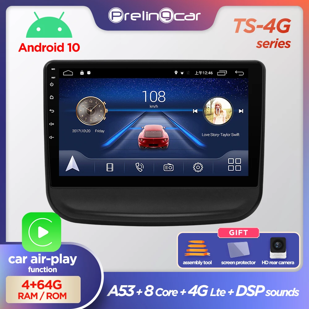 Автомагнитола Prelingcar 2 Din Android 10 0 без DVD мультимедийный видеоплеер навигатор GPS для