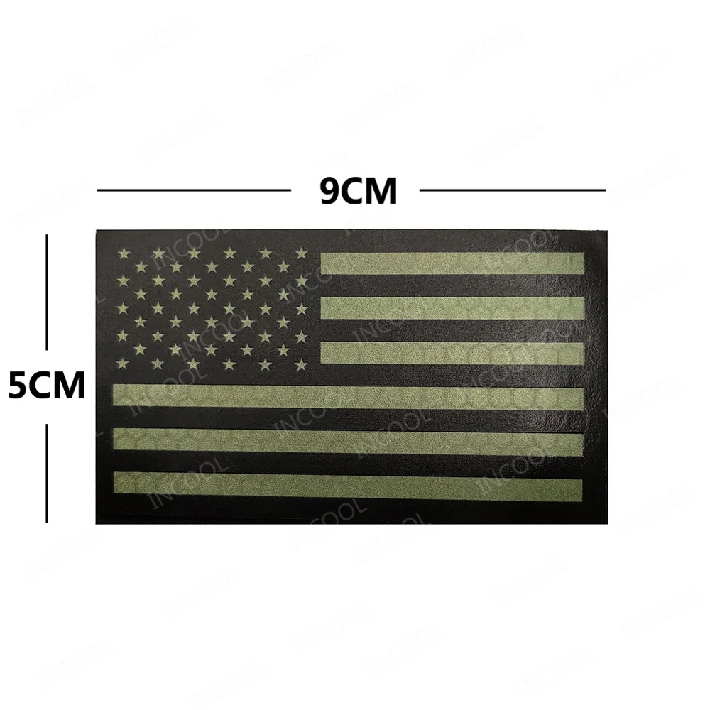 Infrared Reflective American Flag United States USA US Flags IR Patches Military Tactical Blue Line Patch Biker Fastener Badges 