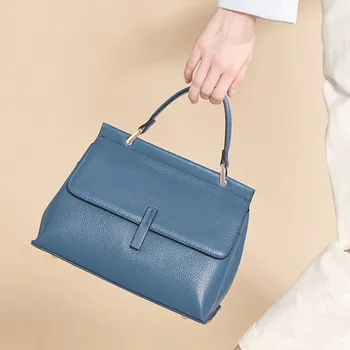 

Genuine leather handbags 2020 spring and summer new shoulder bag messenger bag top layer cowhide