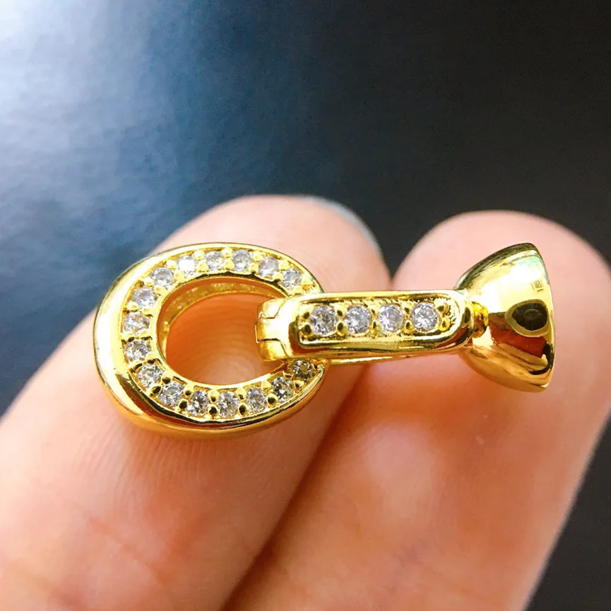 

Jewelry Making Supplies High Quality Copper Zirconia Rhinestone Findings DIY Long Pearls Necklace Pendant Accessories Spacers