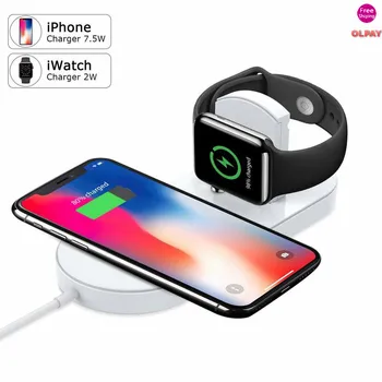 

Qi Wireless Charger Dock for Apple Watch Series 4 3 2 Wireless Charging Pad Stand 10W Wireless Fast Charging Pad for IPhone 8/11