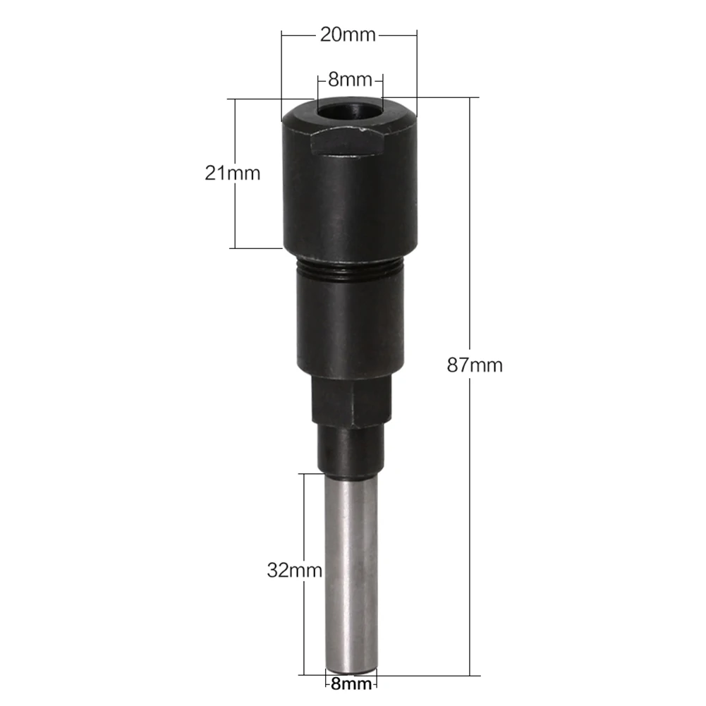 Фрезерный Цанга для резака удлиняющий стержень деревообрабатывающий патрон хвостовик фрезы гравировальные машины портативный Карбид инструмент адаптер