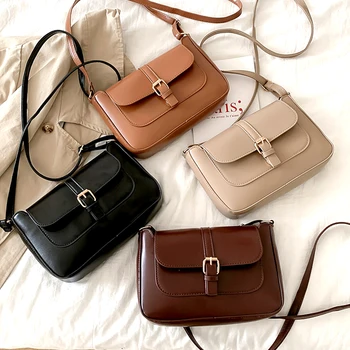 

Minimalist Leather Crossbody Bags for Women 2020 Chain Shoulder Messenger Bag Lady Purses and Handbags Cross Body Bag Female