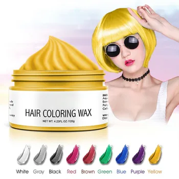 

9 Colors Unisex Diy Hair Color Wax Mud Cream Temporary Modeling Hair Color Hair Dye For Hair Styling Easy Wash Out Color Cream