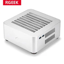 RGEEK L80S custodia per Computer Desktop piccola con telaio in alluminio PSU HTPC Mini itx Case per pc con alimentatore
