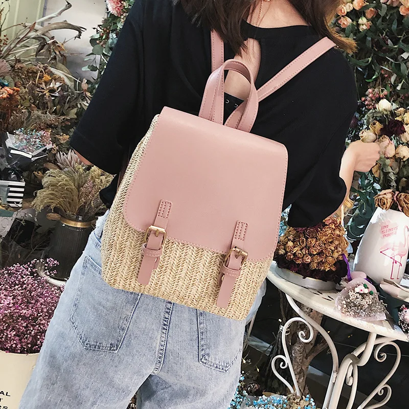 

Bag Woman 2019 Shoulders Shoulders Weave Backpack