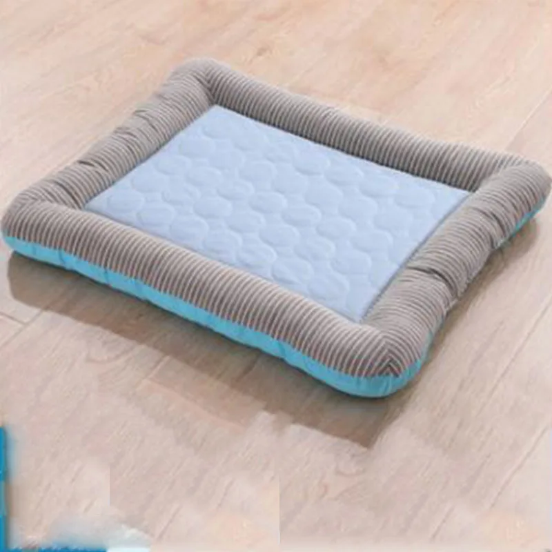 New Summer Ice Silk Mat Multicolor Optional Simple Small Medium Multifunctional Ice Bag Comfortable Pet Nest Cute Cat Mat
