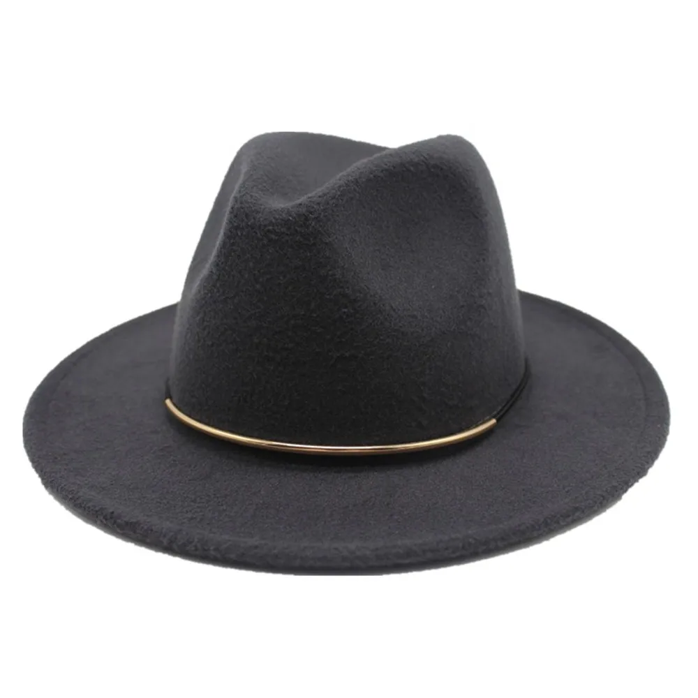 Аутентичная Мужская и женская модная шерстяная шляпа Fedora дорожная Повседневная шляпа широкая шляпа размер 56-58 см