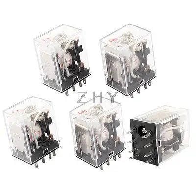 

AC 36V Coil DPDT 8-Pin Red LED Light General Purpose Power Relay 5 Pcs